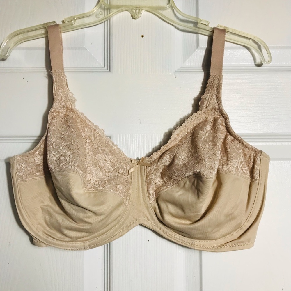Bali Classic Lace Full Coverage Bra - Beige 36G